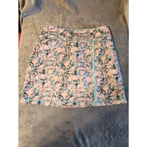 Chase 54 Size Small S Pink Aqua Floral Golf Running Tennis Short Skirt Activewea